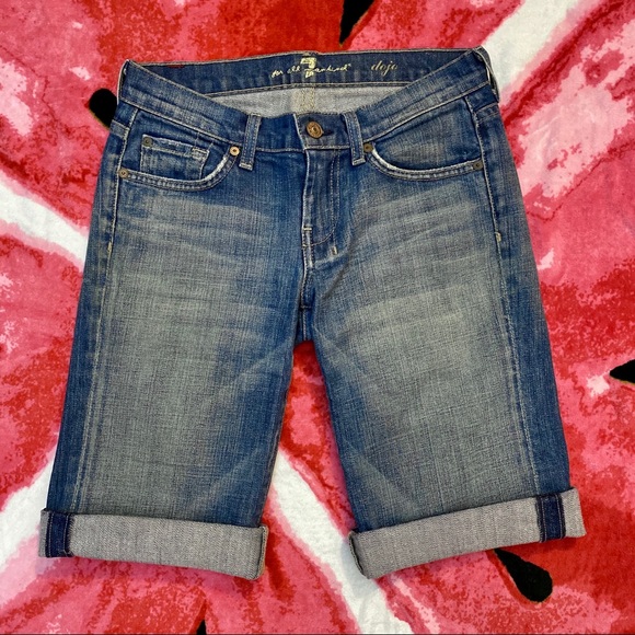7 For All Mankind Jeans Dojo Bermuda Shorts - Picture 3 of 12